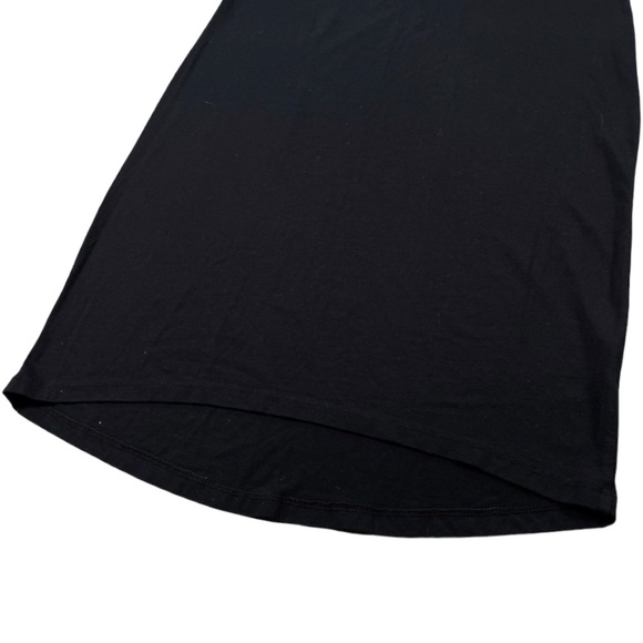 Splendid size medium thin solid black short sleeve midi dress, scoop neck, EUC - Picture 9 of 16